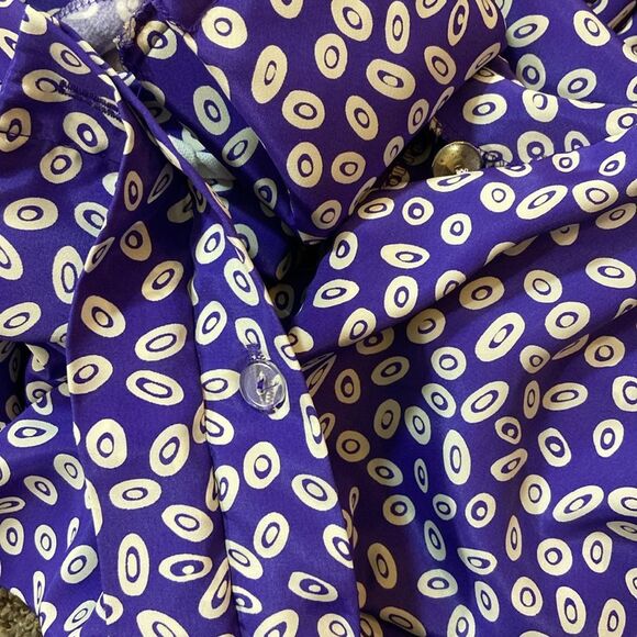 LELIE FAY Purple And White Patterned Women's Dress Plus 22 Aproxímate No Tag Sz - Picture 9 of 10